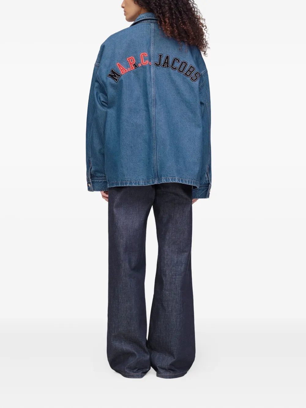 Marc Jacobs Embroidered-patch Denim Jacket In Blue