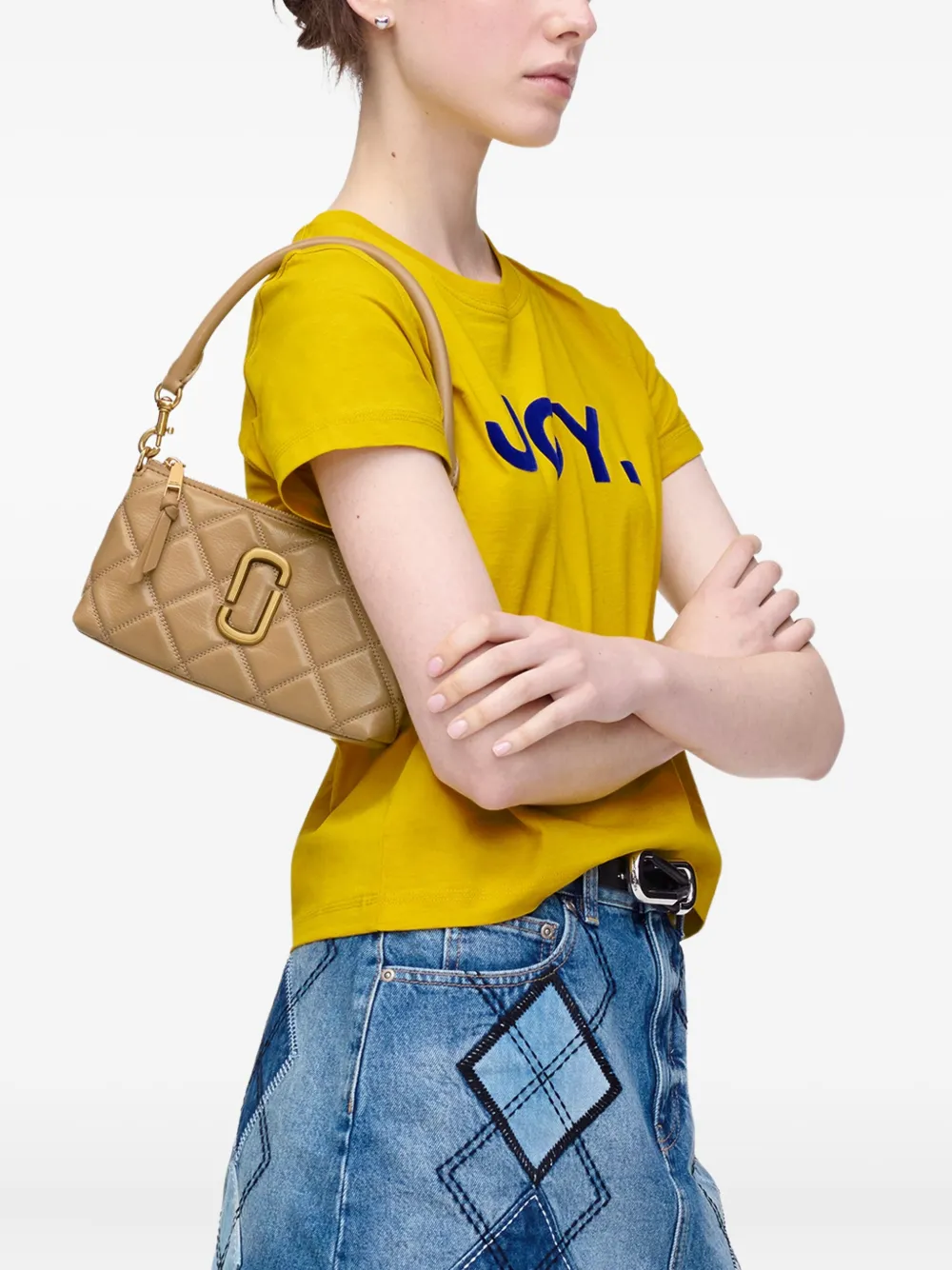 Marc Jacobs The Pochette quilted shoulder bag - Beige
