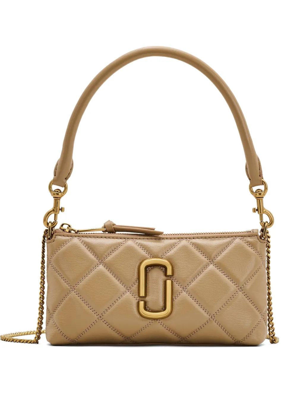 Marc Jacobs The Pochette gewatteerde schoudertas Beige