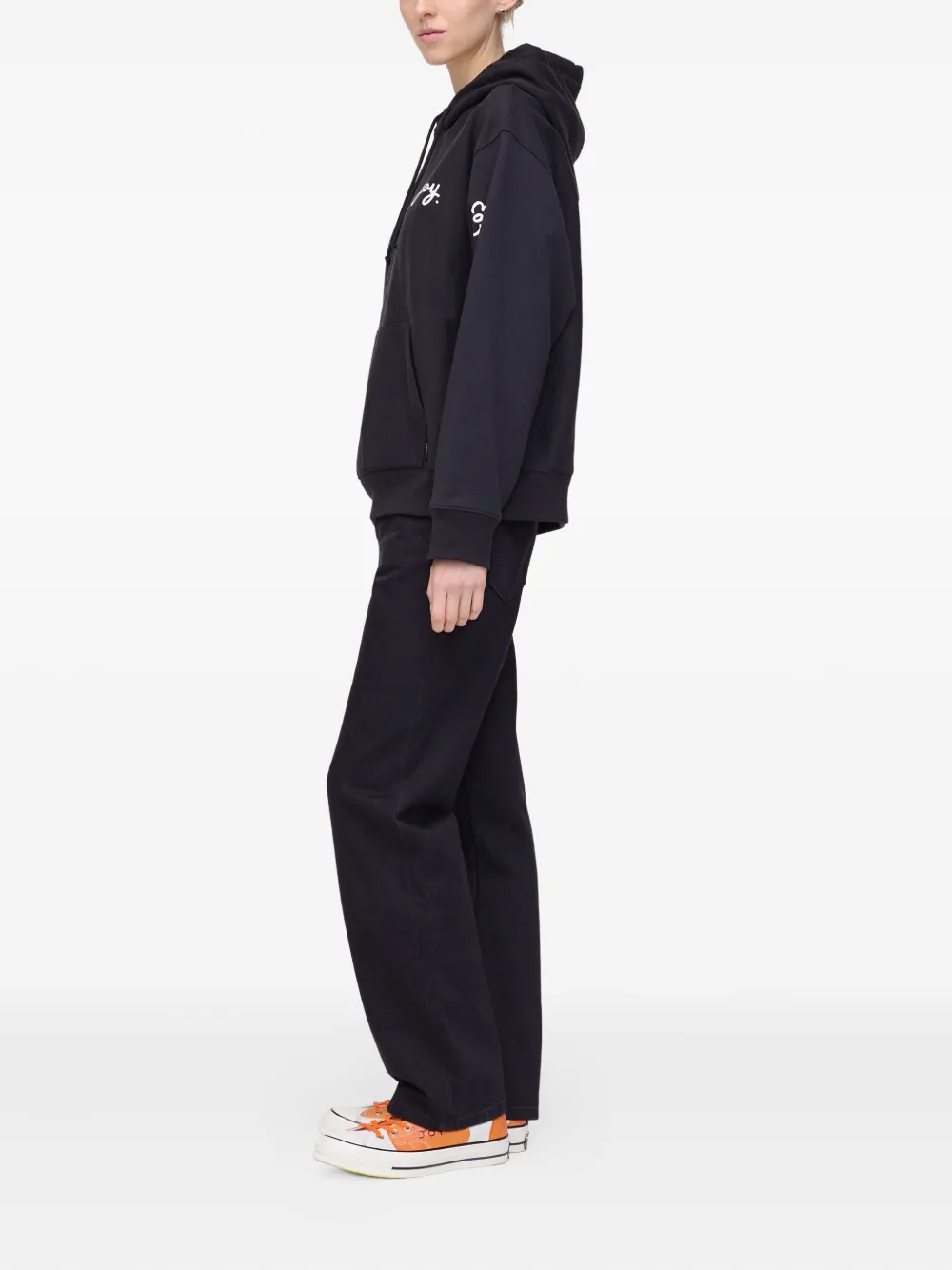 Marc Jacobs Flower-joy Hoodie In Black
