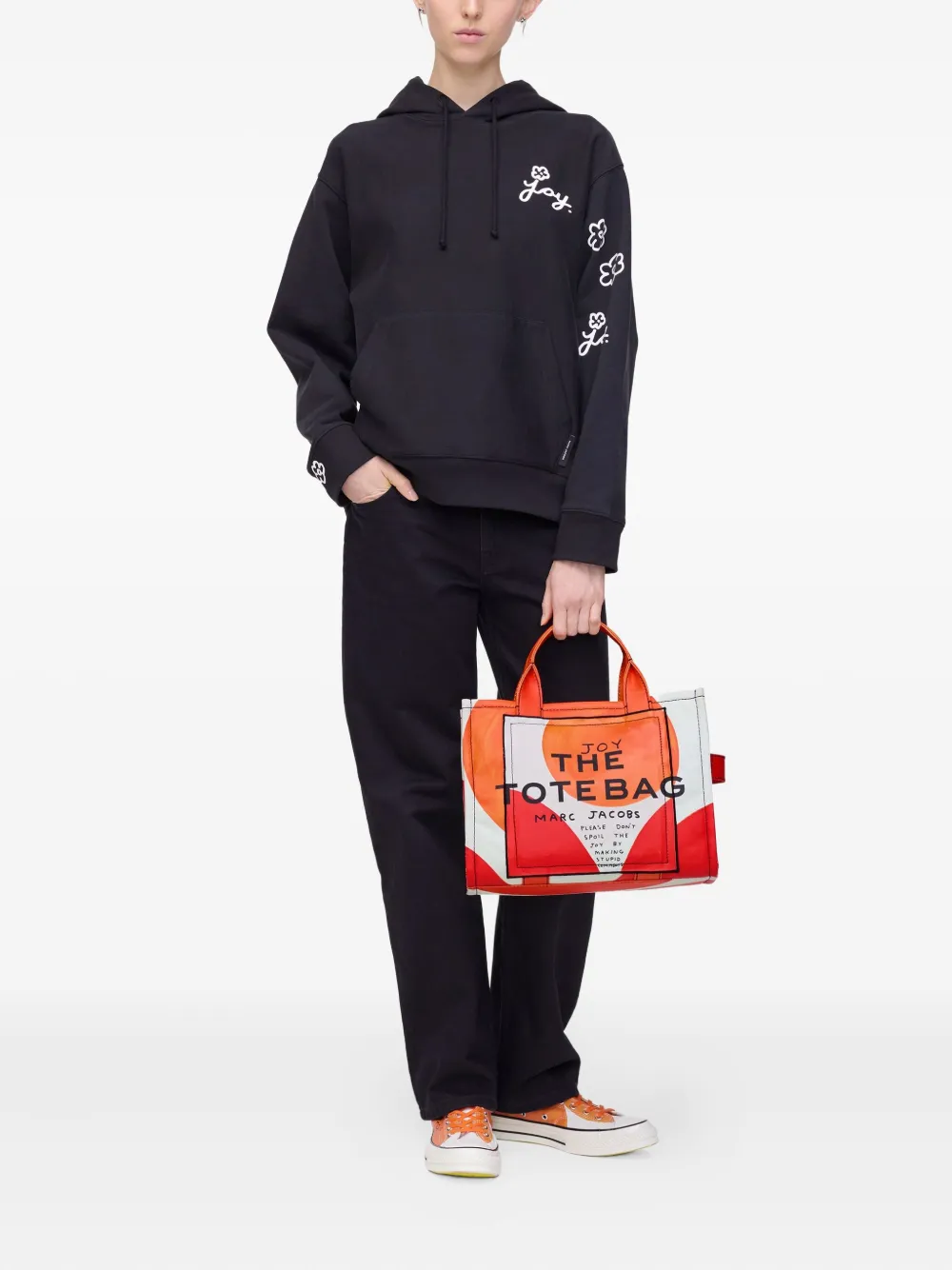 Marc Jacobs Flower-Joy hoodie - Zwart