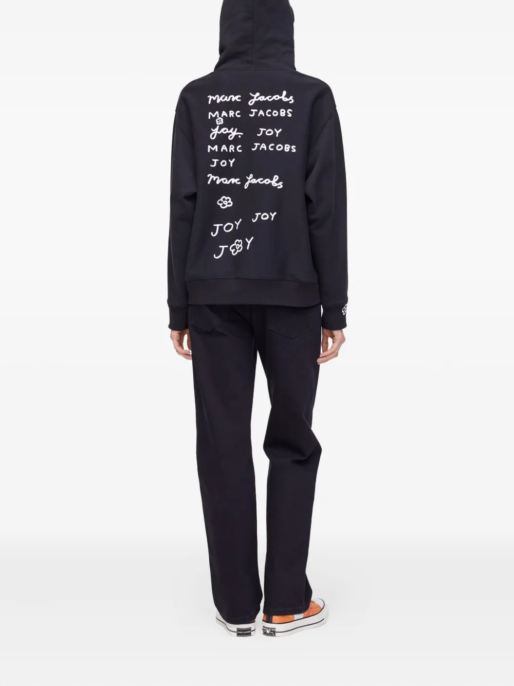 Marc Jacobs Flower-joy Hoodie In Black