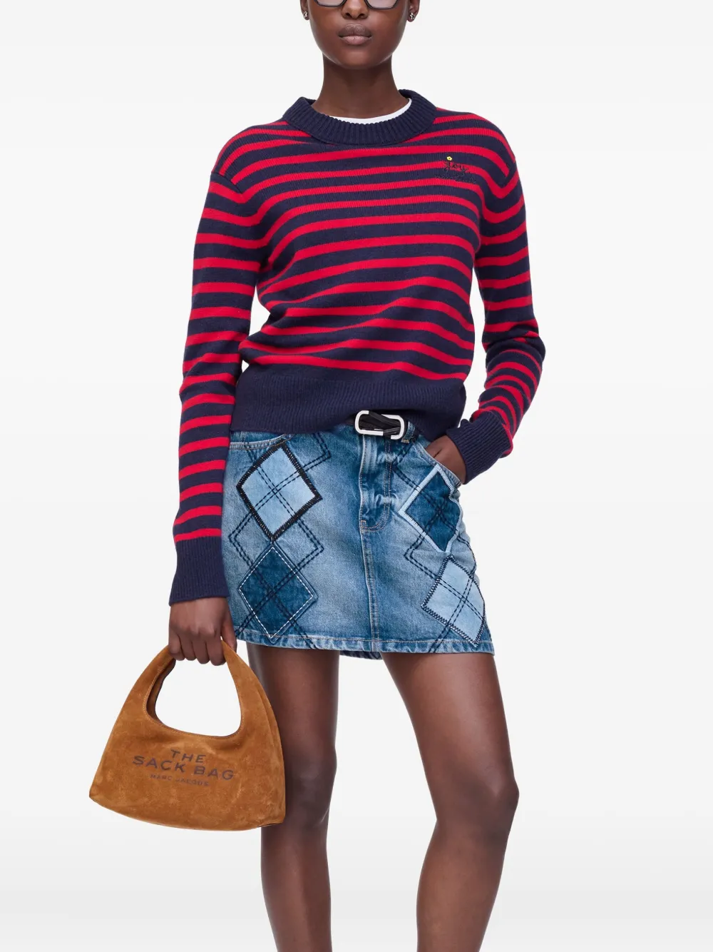 Marc Jacobs The Suede Mini Sack bag - Bruin