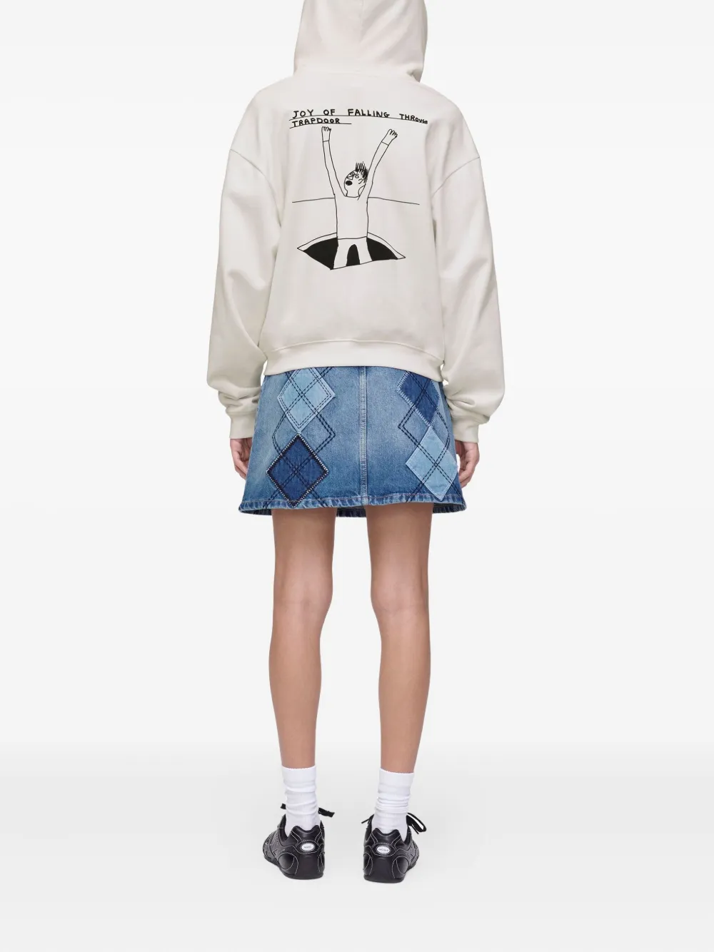 Marc Jacobs Joy Of Falling Zip Hoodie In White