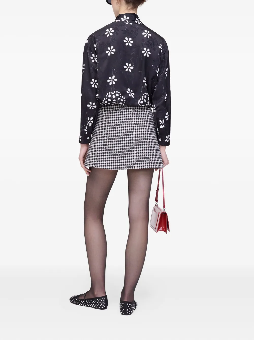 Marc Jacobs Blouse met strik met ringlets Zwart