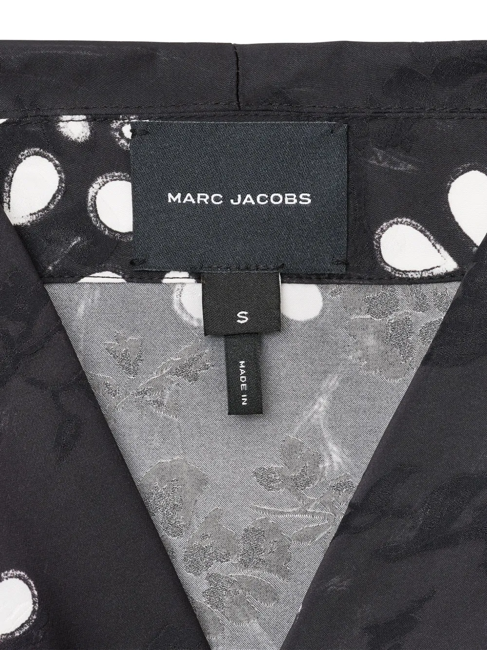 Marc Jacobs Blouse met strik met ringlets Zwart