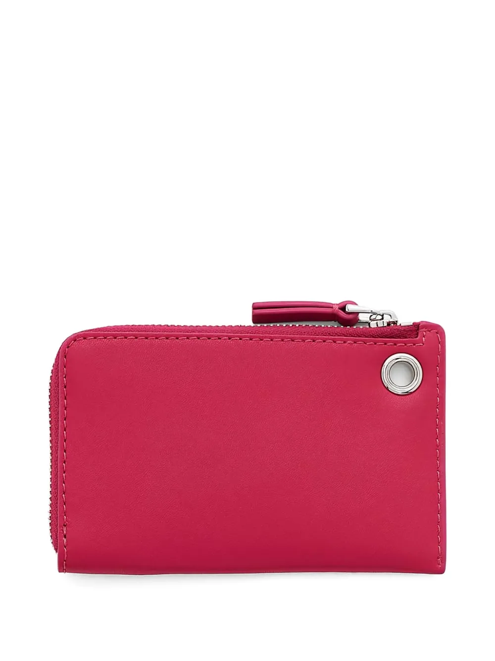 Marc Jacobs Zip Wallet With Keyring And Metal Charm In Pink
