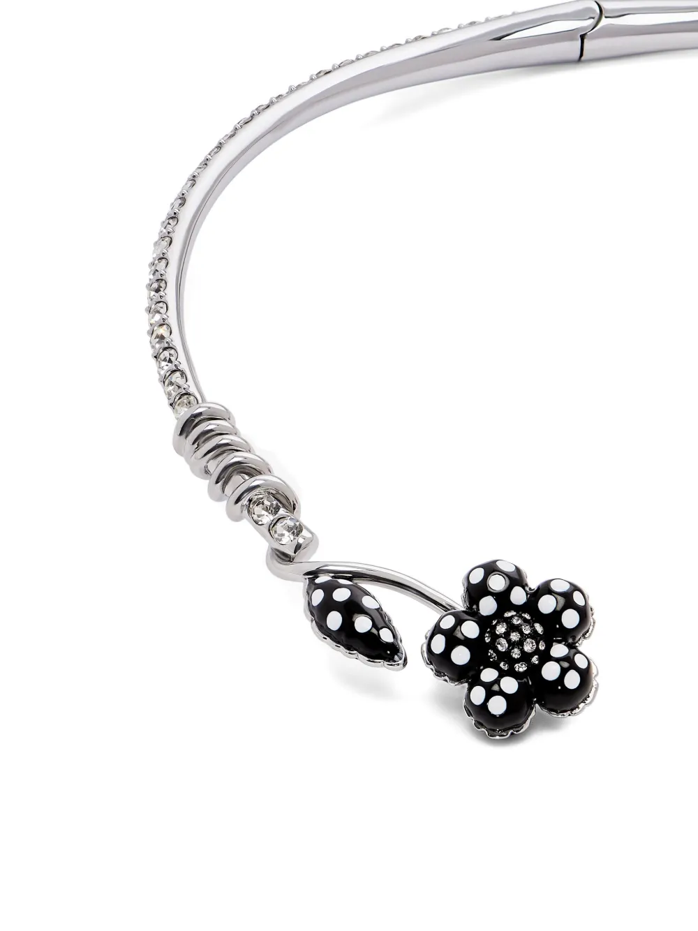Marc Jacobs Crystal-embellished Flower Necklace In Multi