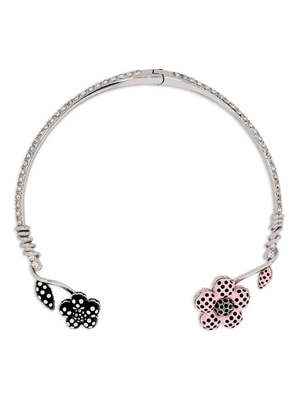 Marc Jacobs crystal-embellished flower necklace | Silver | Image 1