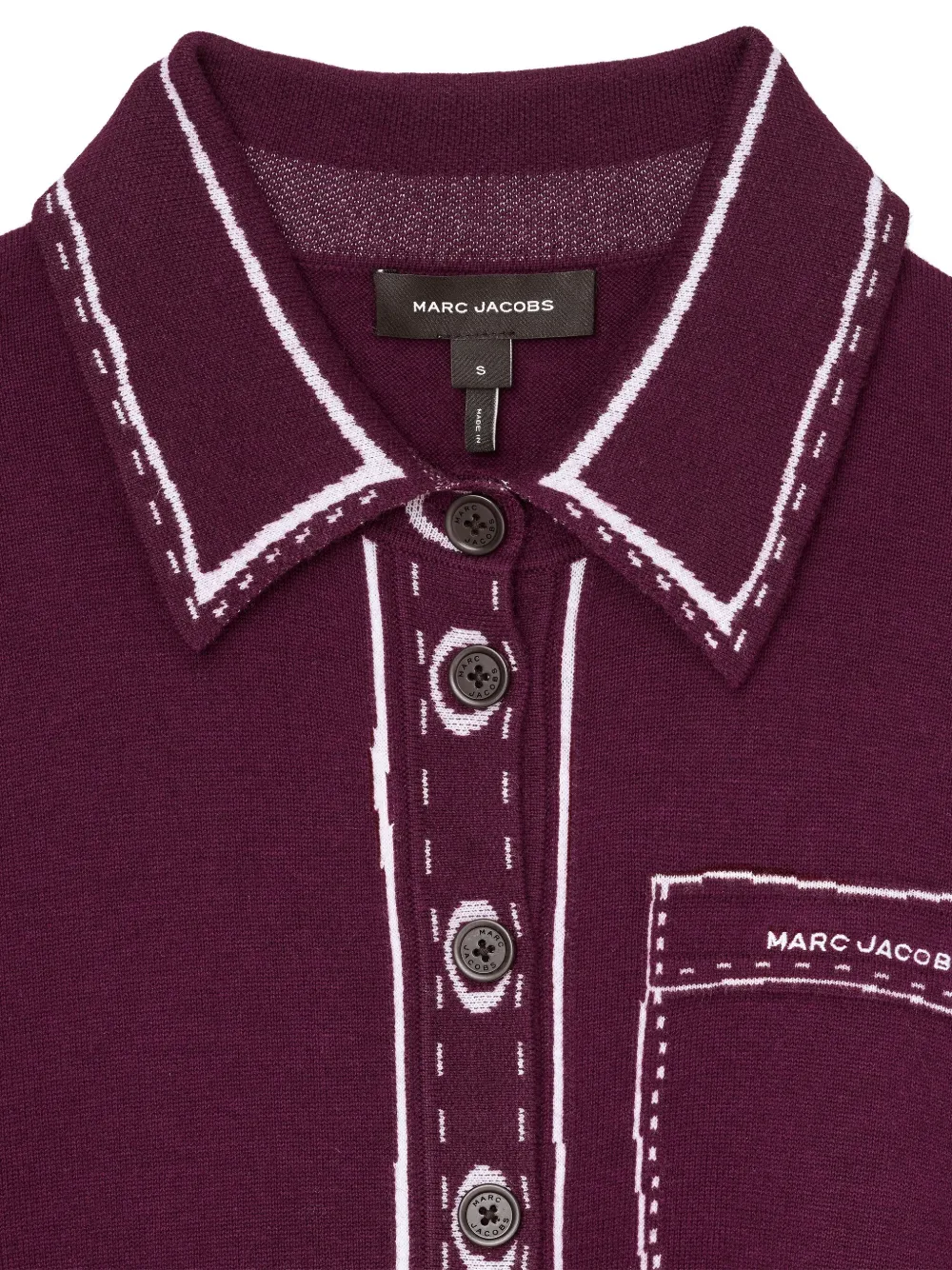 Marc Jacobs Button-down Knitted Top In Purple