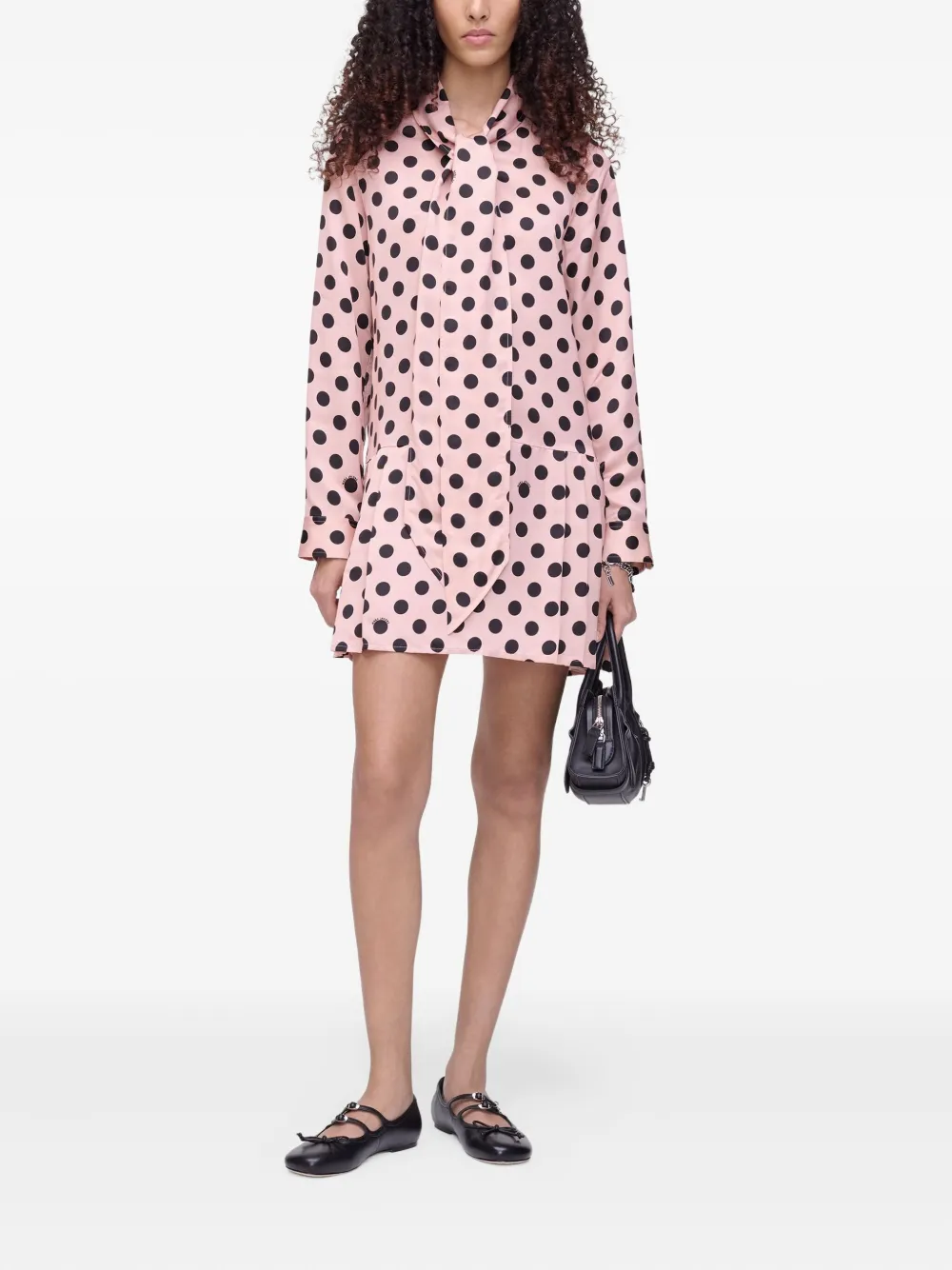 Marc Jacobs Mini-jurk met plooien en stippen - Roze