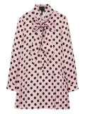 Marc Jacobs polka-dot pattern pleated mini dress - Pink