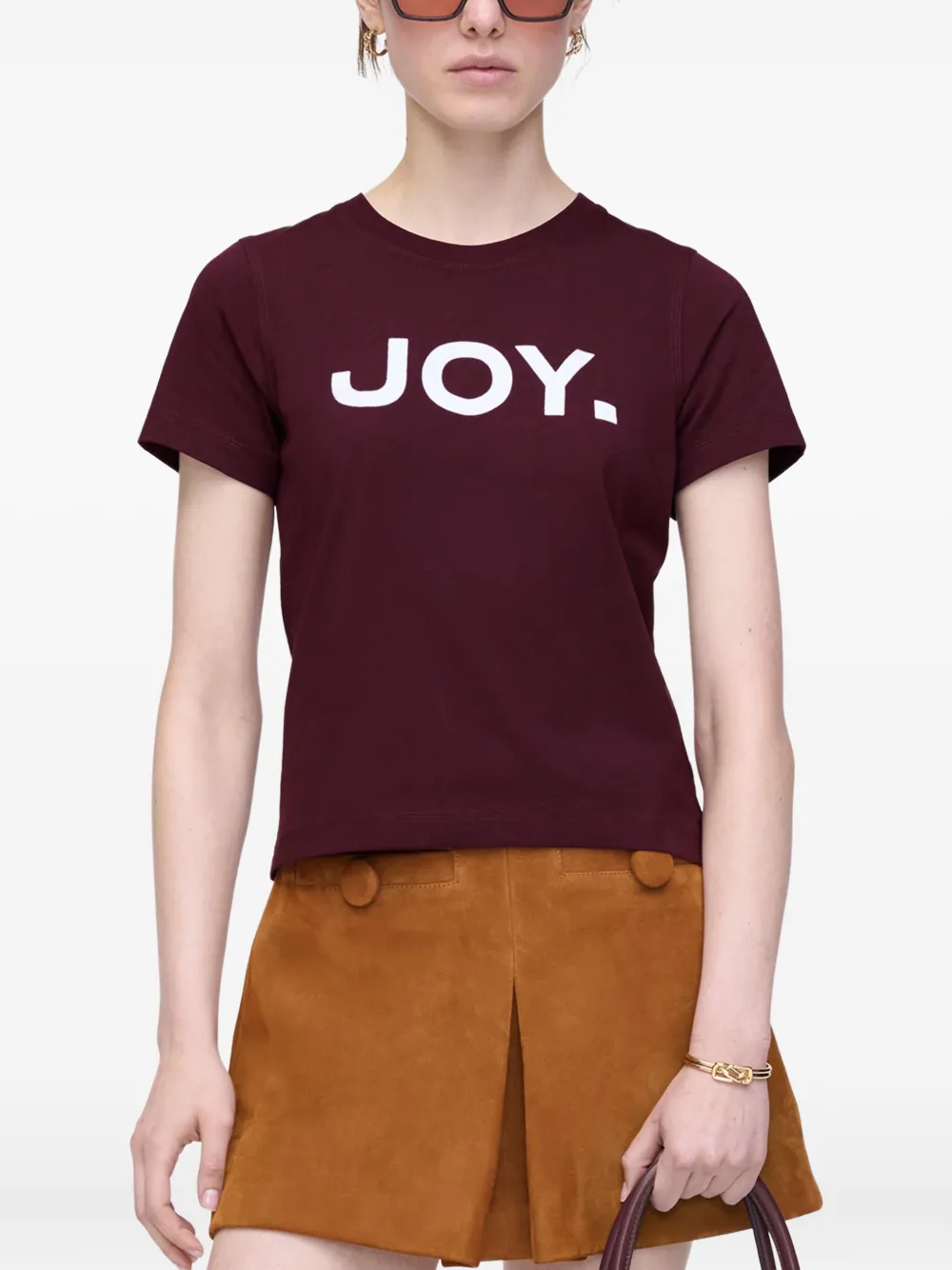 Marc Jacobs Katoenen T-shirt met vreugdeprint Rood