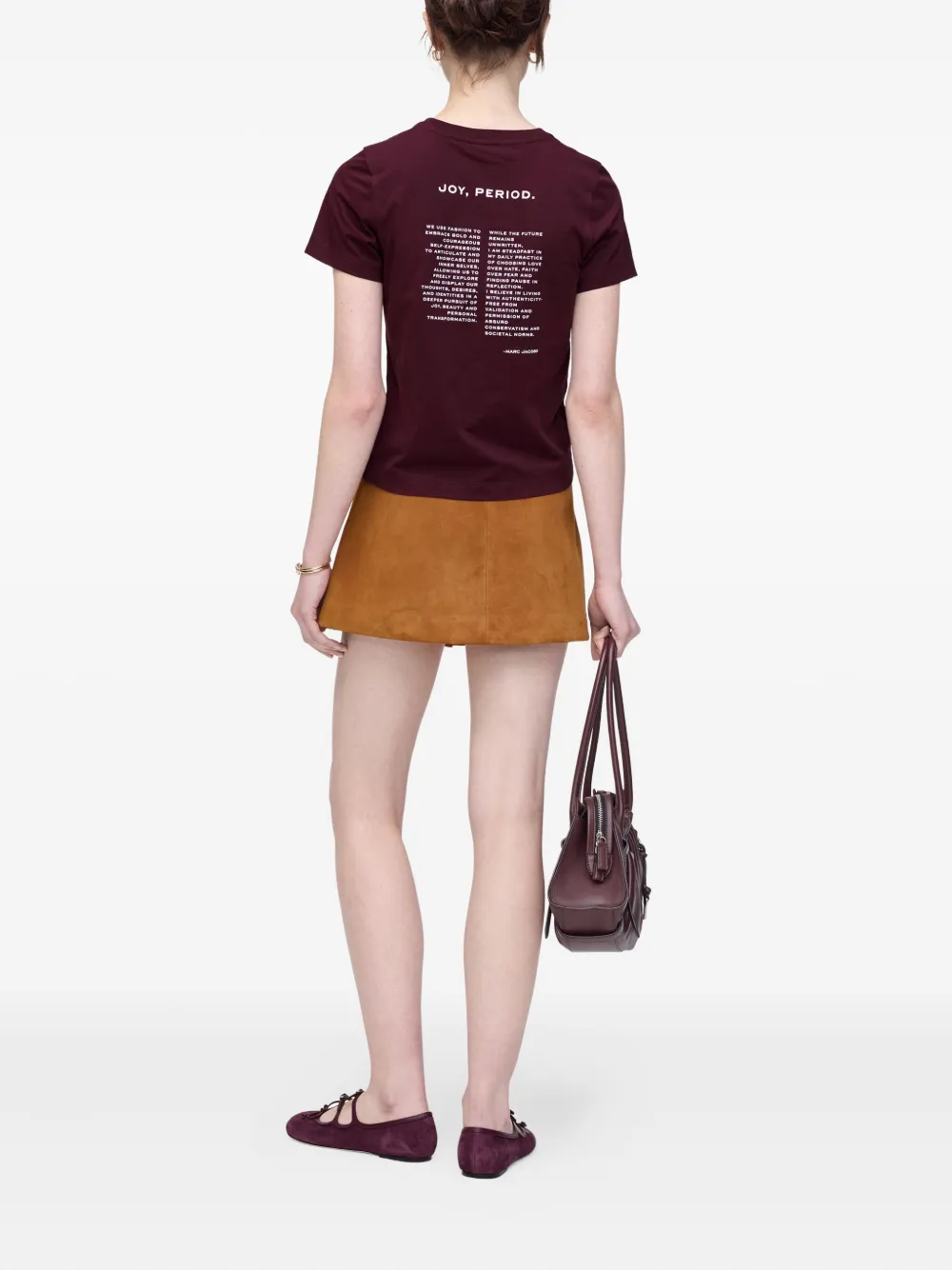 Marc Jacobs Katoenen T-shirt met vreugdeprint Rood