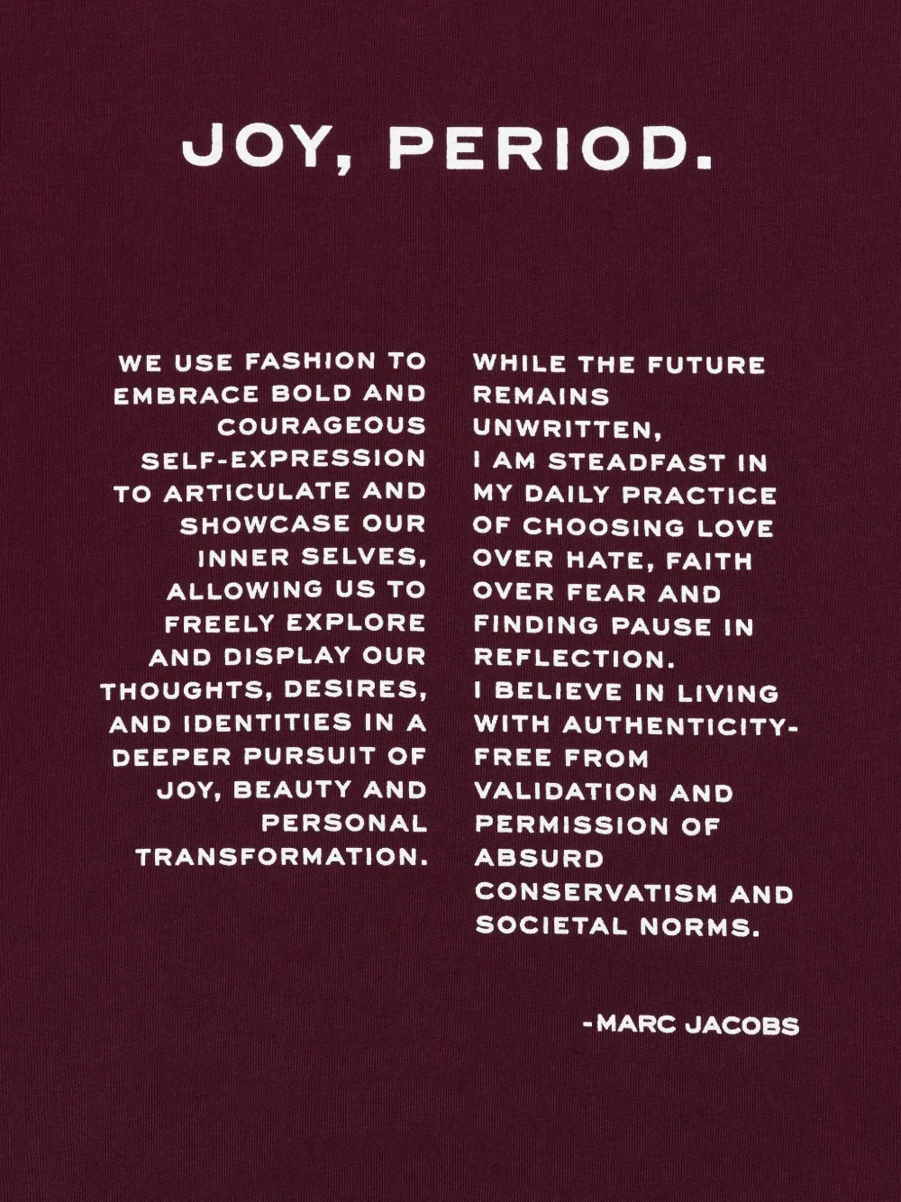Marc Jacobs Katoenen T-shirt met vreugdeprint Rood