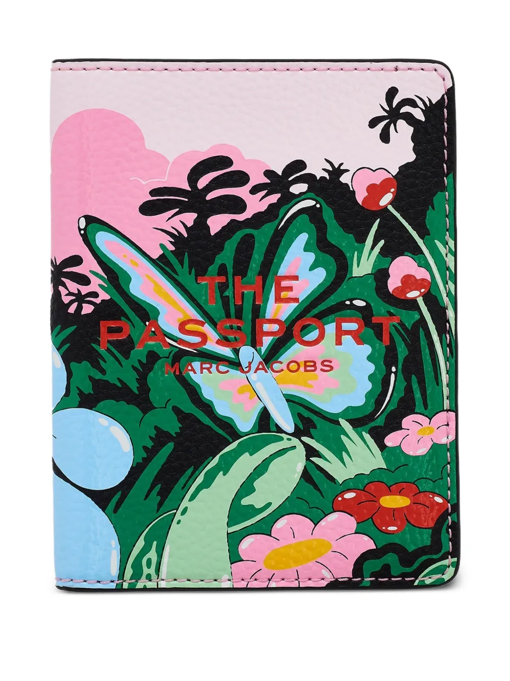 Marc Jacobs floral-print passport case | Black | Image 1