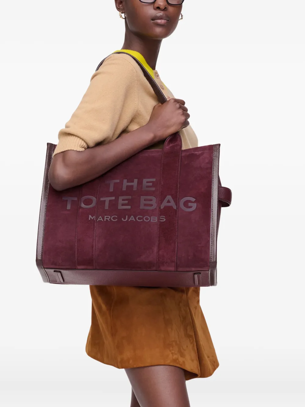 Marc Jacobs The Suede Large Tote bag - Paars