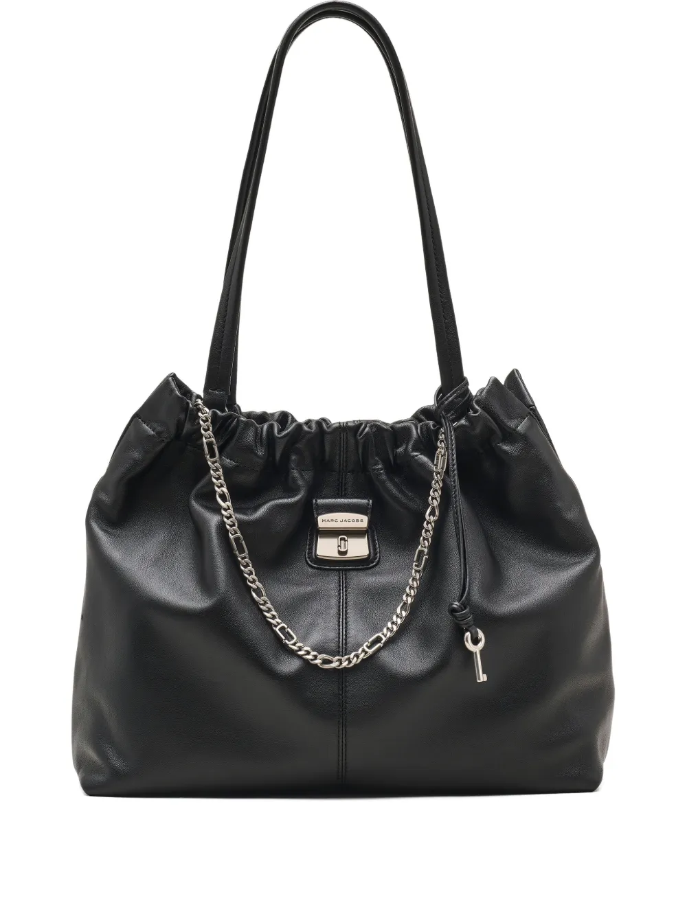 Marc Jacobs The Cristina Chain-embellished Drawstring Tote In Black