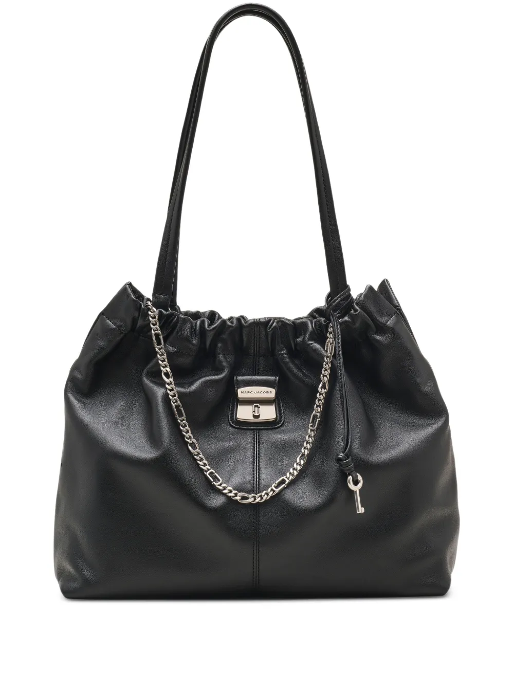 Marc Jacobs The Cristina chain-embellished drawstring tote Zwart