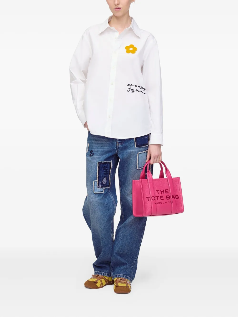 Marc Jacobs flower-patch cotton shirt - Wit