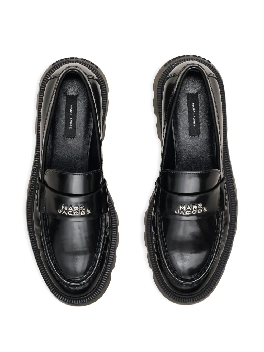 Marc Jacobs logo-plaque platform loafers Black