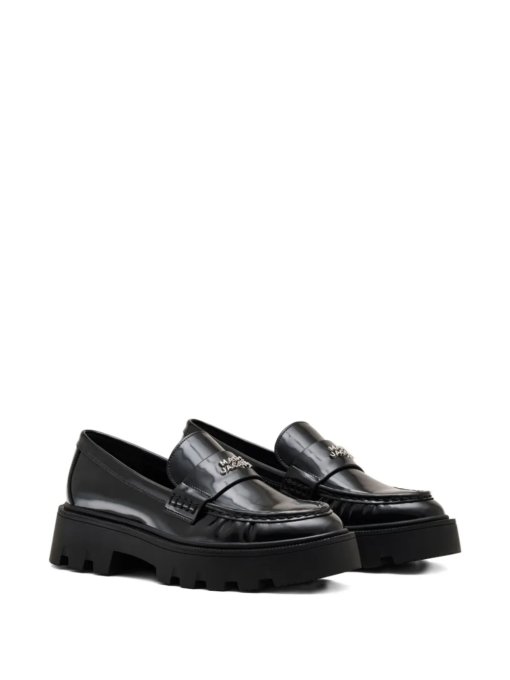 Marc Jacobs logo-plaque platform loafers - Zwart