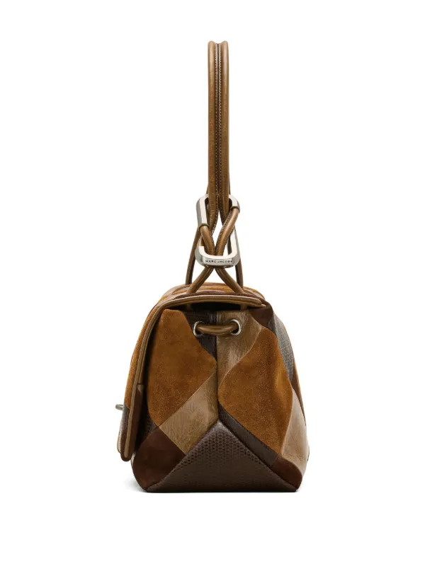 Marc Jacobs Large The Suede Patchwork Dual Shoulder Bag | Brown