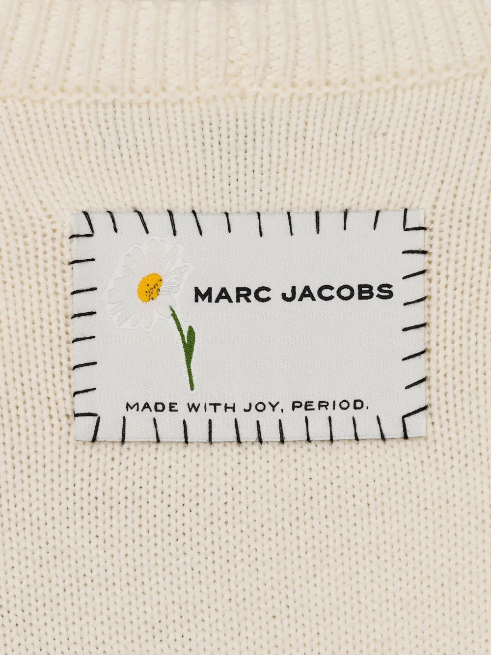 Marc Jacobs Trui met ronde hals en madeliefjes-jacquard Beige