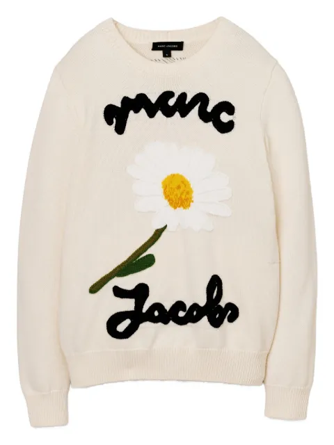 Marc Jacobs daisy-jacquard crew-neck sweater