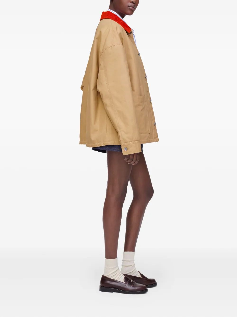 Marc Jacobs Corduroy-collar Jacket In Brown