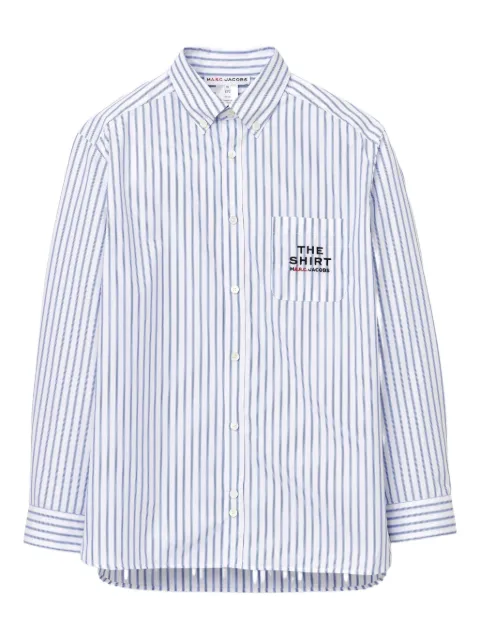 Marc Jacobs striped-cotton pocket-embroidered shirt