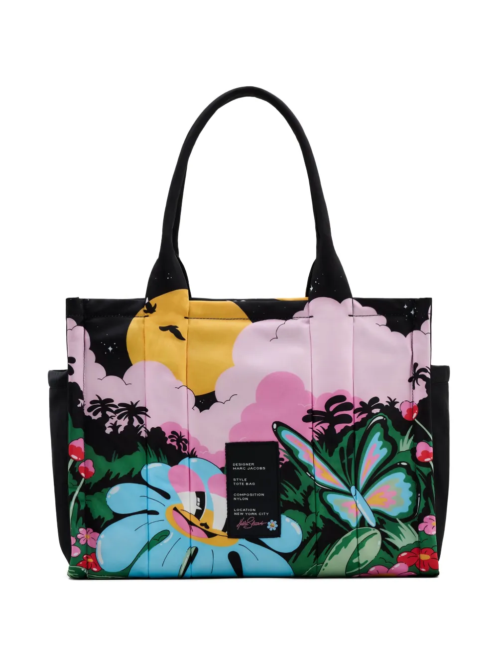 Marc Jacobs X Hattie Stewart The Puffy Nylon Large Tote Bag In Black