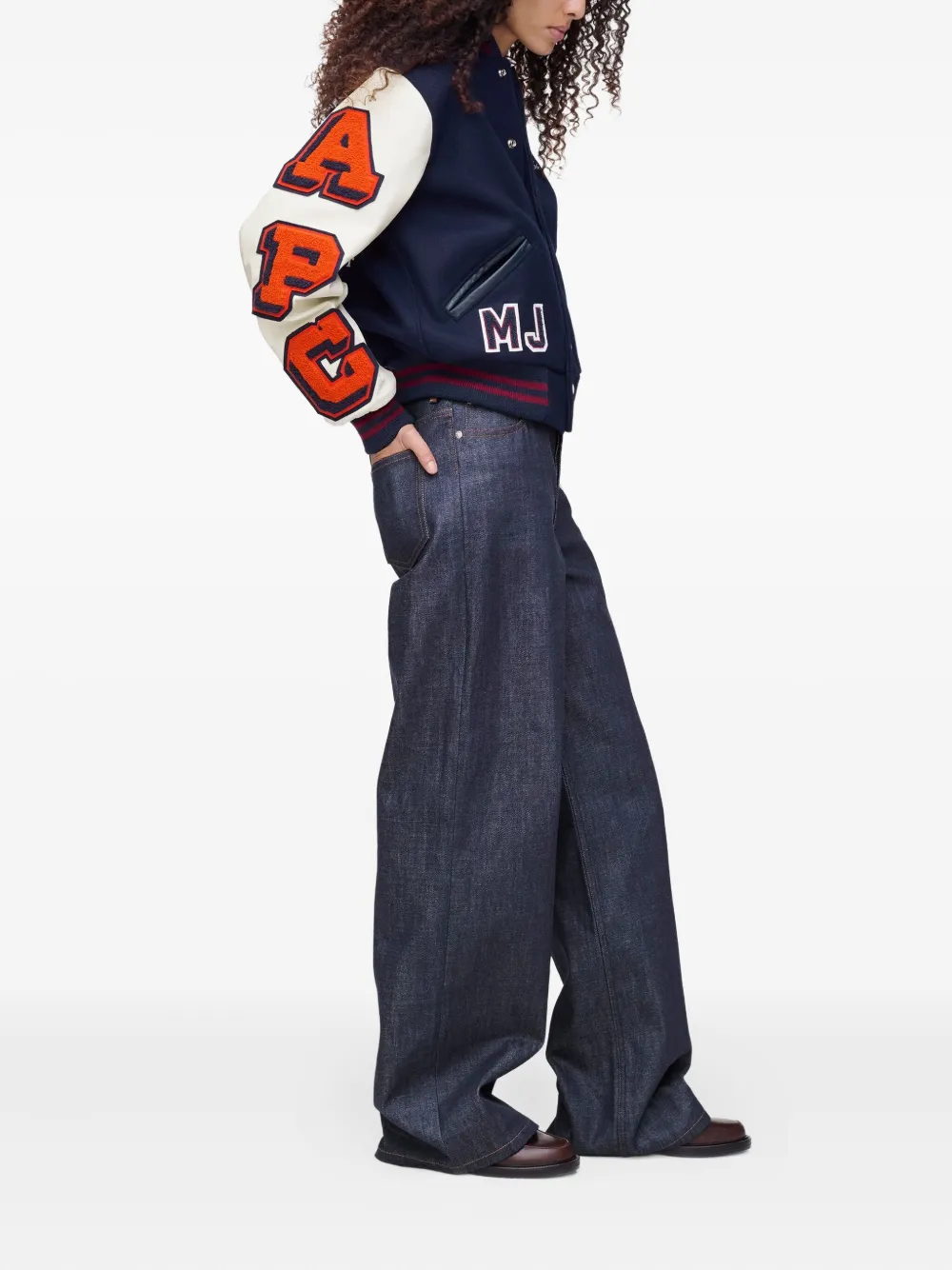 Marc Jacobs Snap-fastening Varsity Jacket In Blue