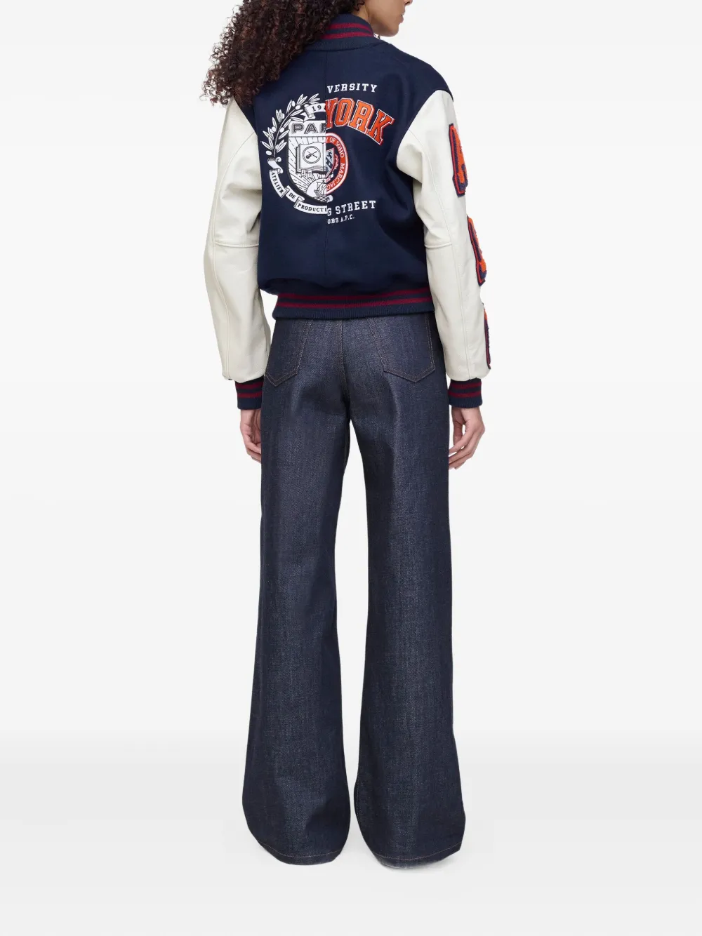 Marc Jacobs Snap-fastening Varsity Jacket In Blue