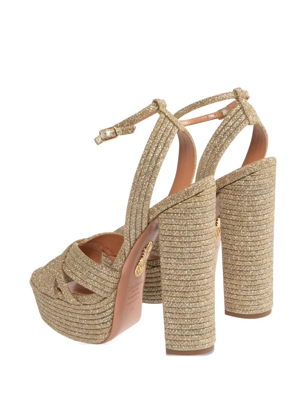 Aquazzura 140mm Sundance platform sandals Neutrals