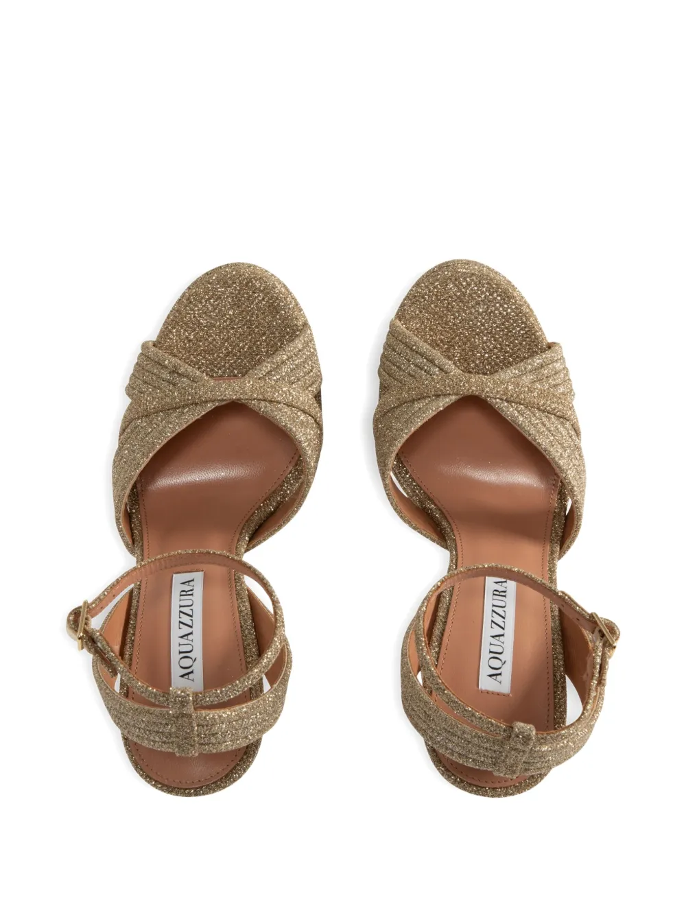 Aquazzura 140mm Sundance platform sandals Neutrals