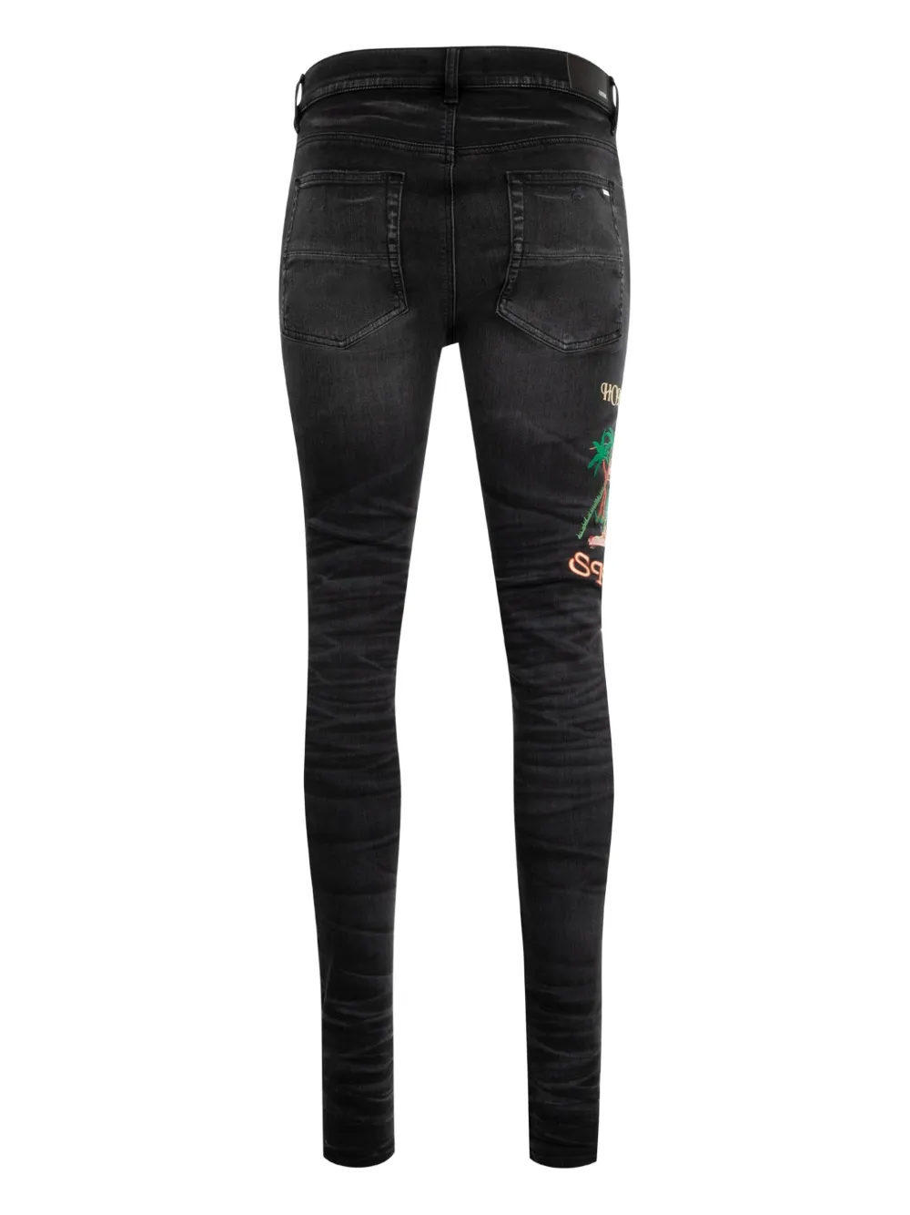 AMIRI Sinners skinny jeans met borduurwerk Zwart