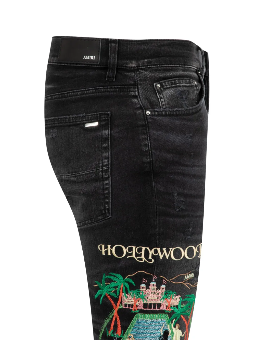 AMIRI Sinners skinny jeans met borduurwerk Zwart