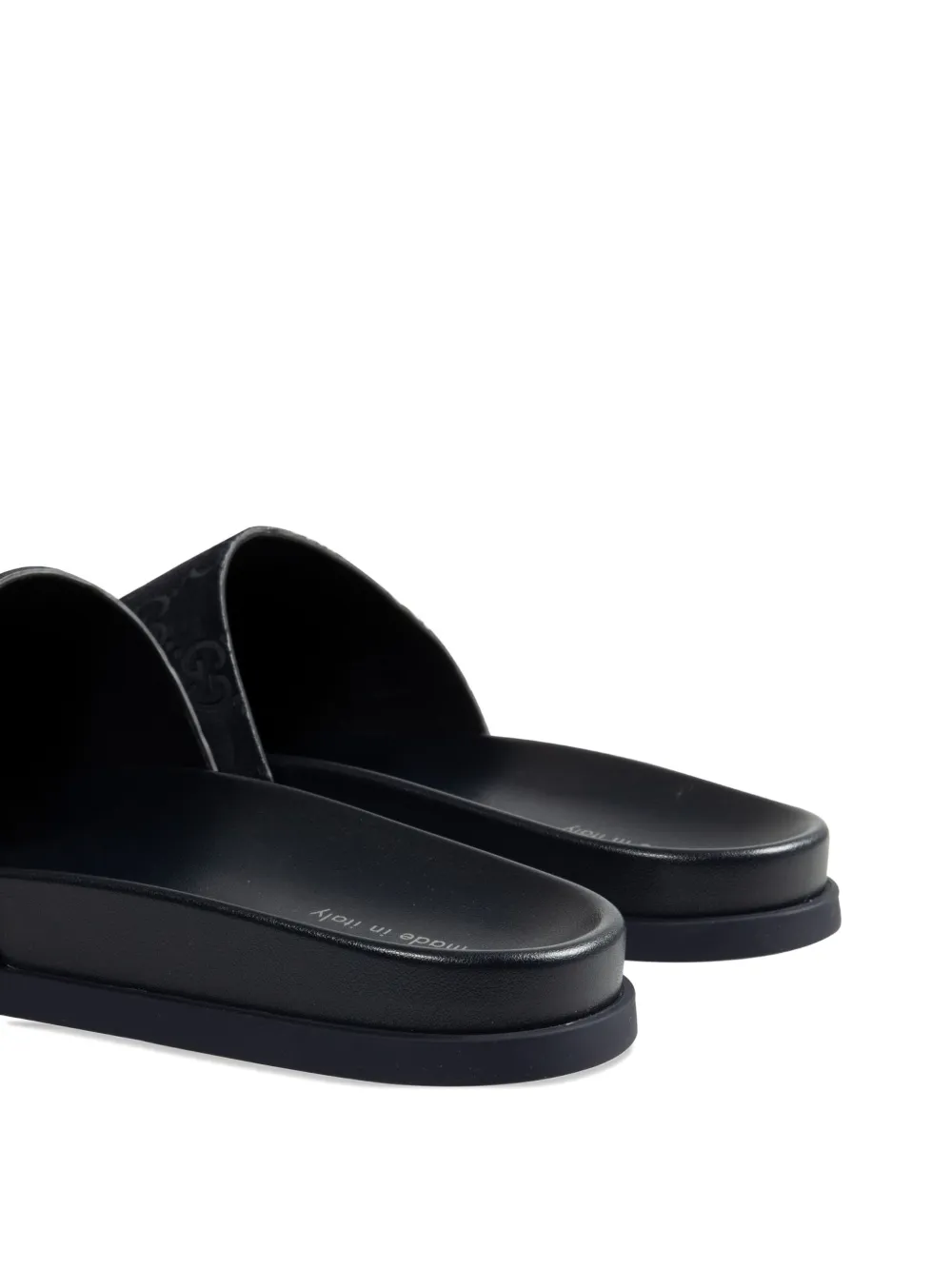 Gucci GG-pattern suede sandals Blue