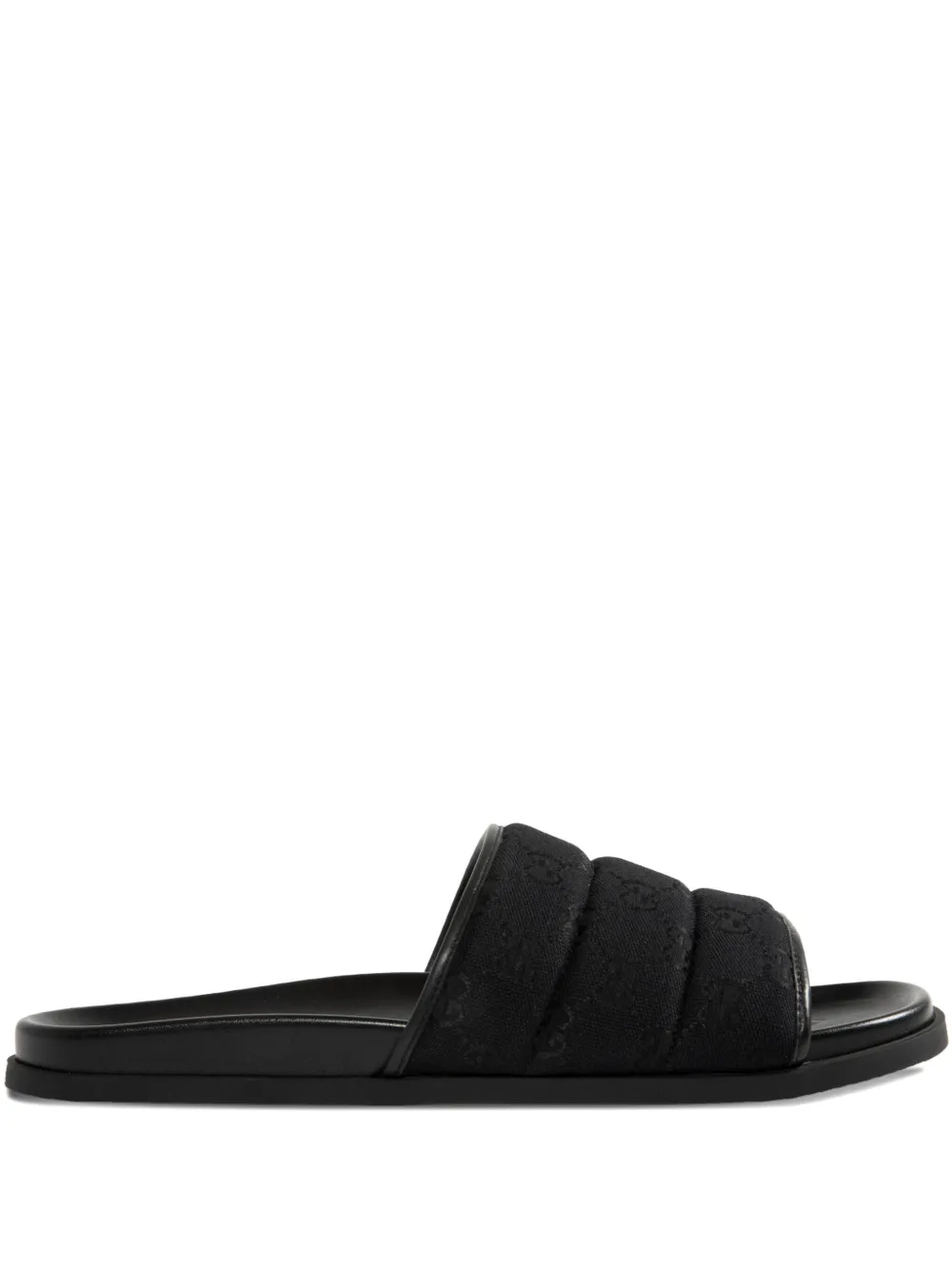 Gucci GG-pattern padded slide sandals | Black | Image 1