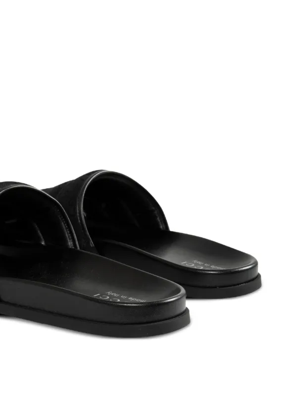 GUCCI サンダル 3263 Gucci GG-pattern Padded Slide Sandals | Black | FARFETCH