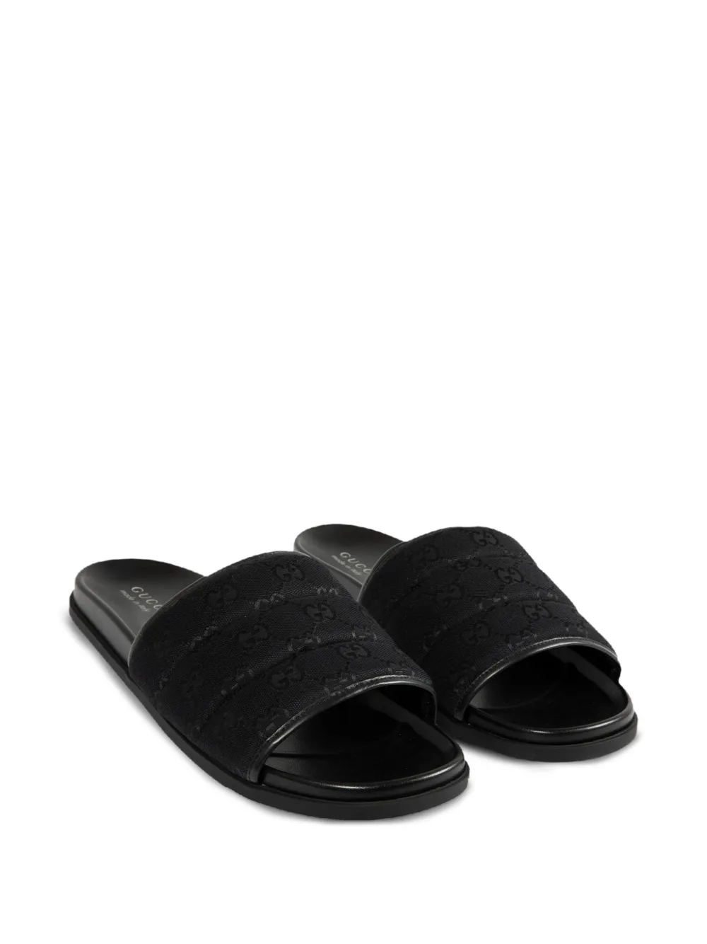 Gucci GG-pattern padded slide sandals Black