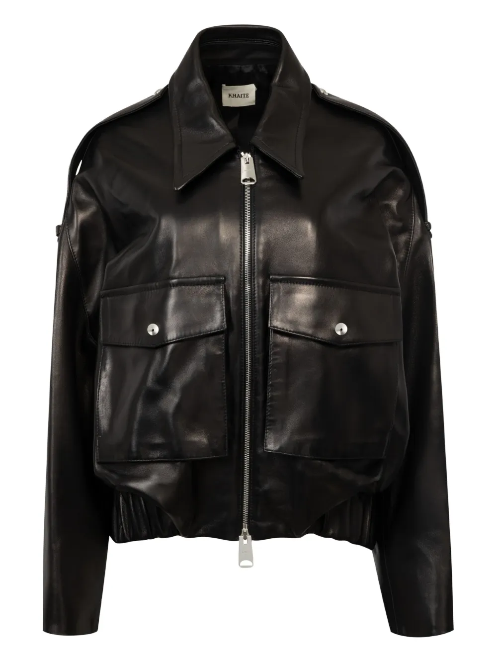 KHAITE Owey leather jacket | Black | Image 1