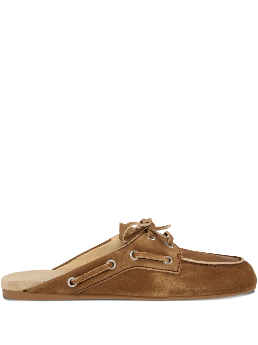 Miu Miu Suede Mules In Brown