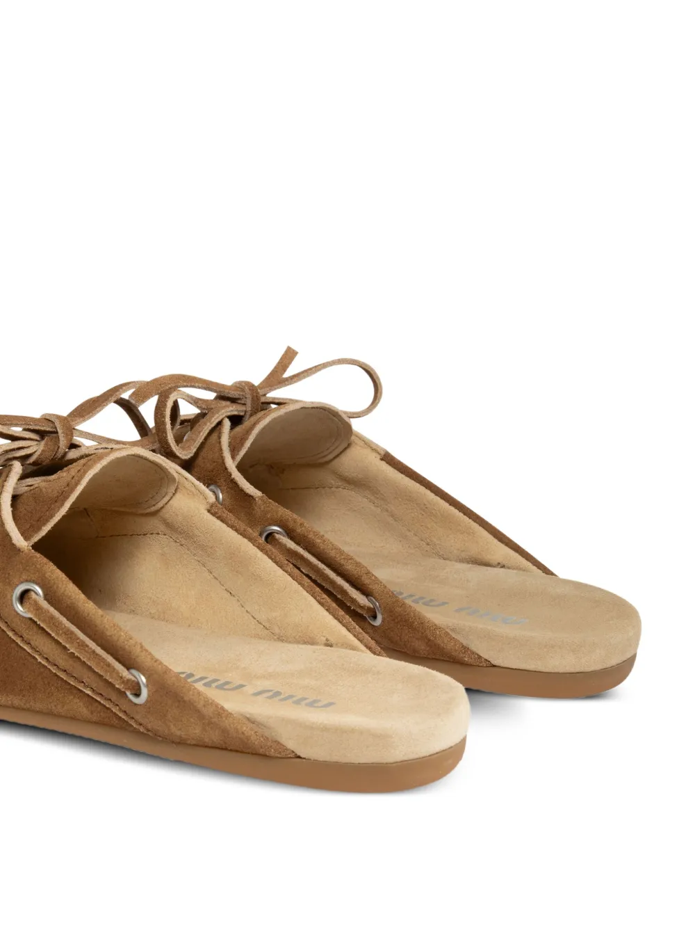 Miu suede mules Brown