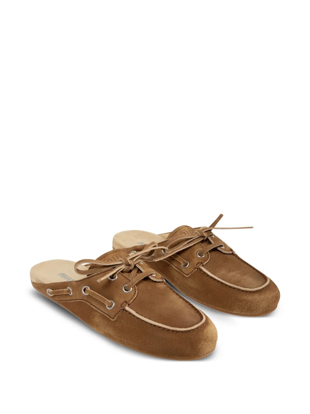 Miu suede mules Brown