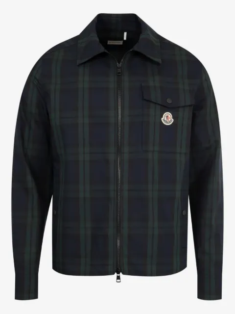 Moncler checked zip-up shirt jacket