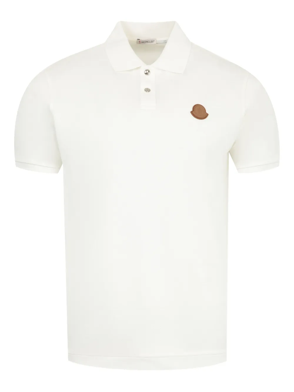 Moncler Poloshirt met logopatch Beige