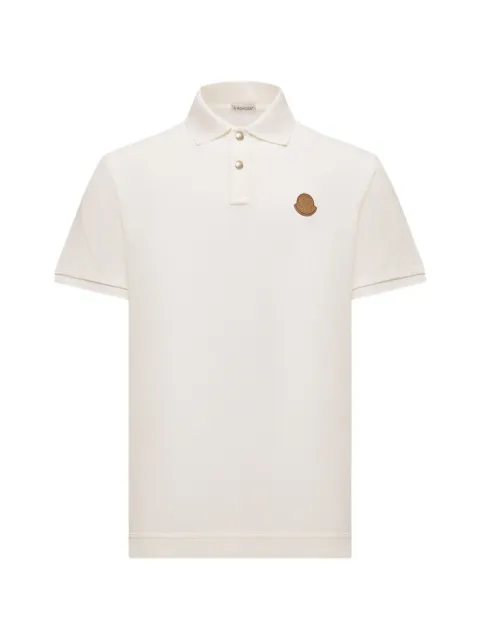 Moncler logo patch cotton piquet polo shirt