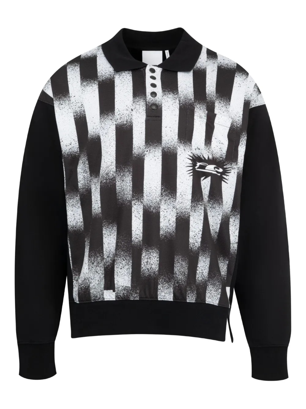 Le Pere mesh polo shirt | Black | Image 1